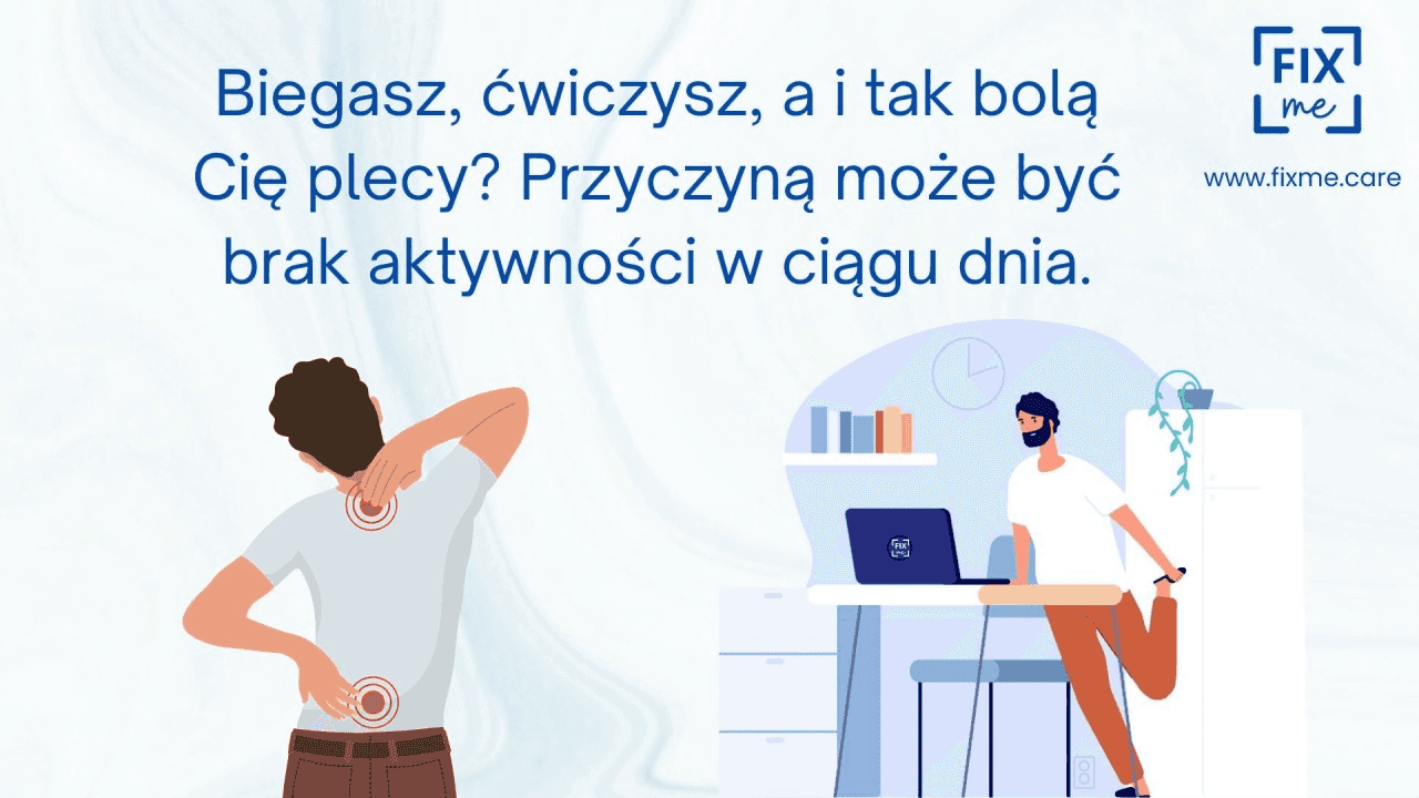 Biegasz, ćwiczysz, a i tak bolą Cię plecy? Przyczyną może być brak aktywności